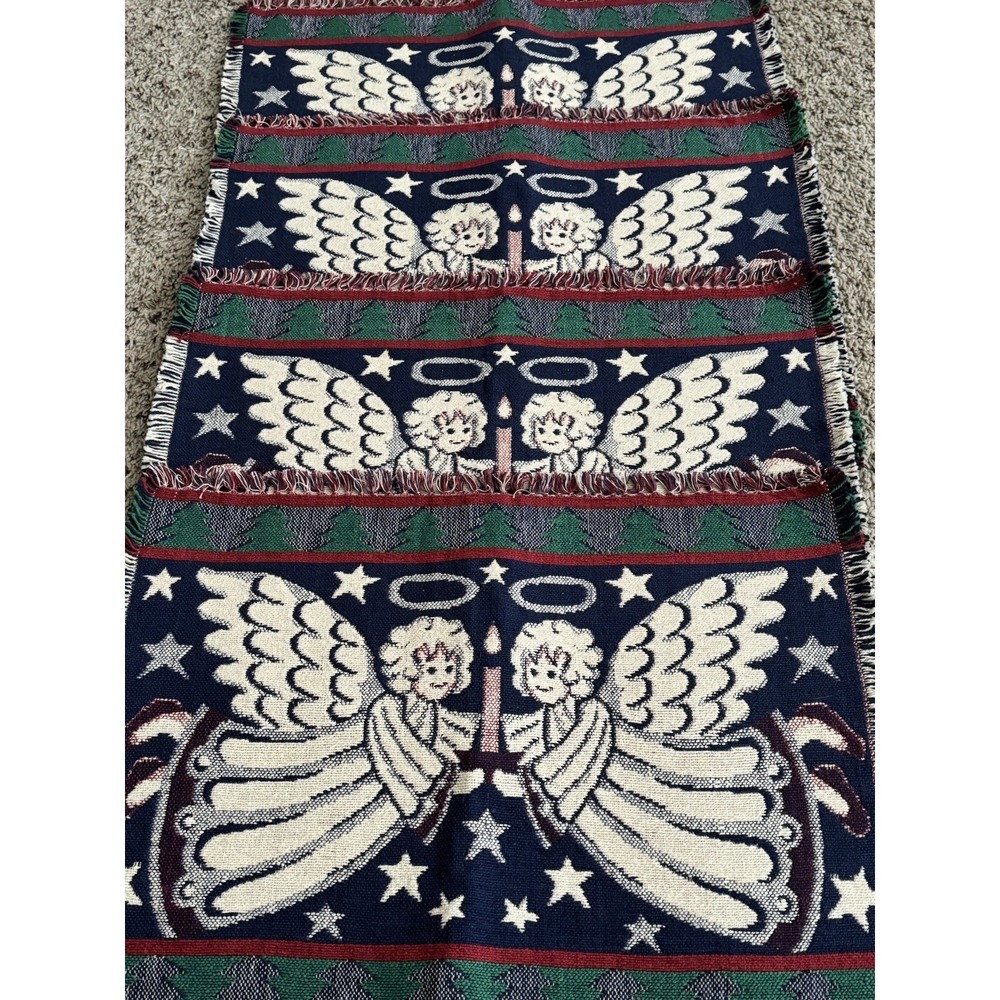 Christmas Angels Placemats Tapestry‎ Set Of Four Used Once